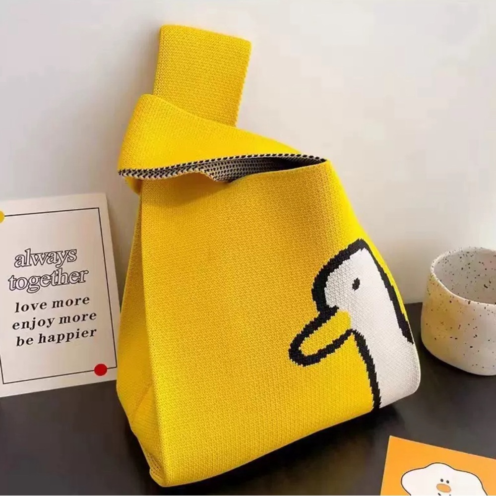 NWT Cute Yellow Ducky Compact Stylish Essential Handheld Bag